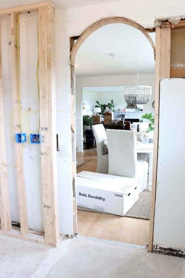 Changing A Square Door To An Arch Before Afters The Inspired Room