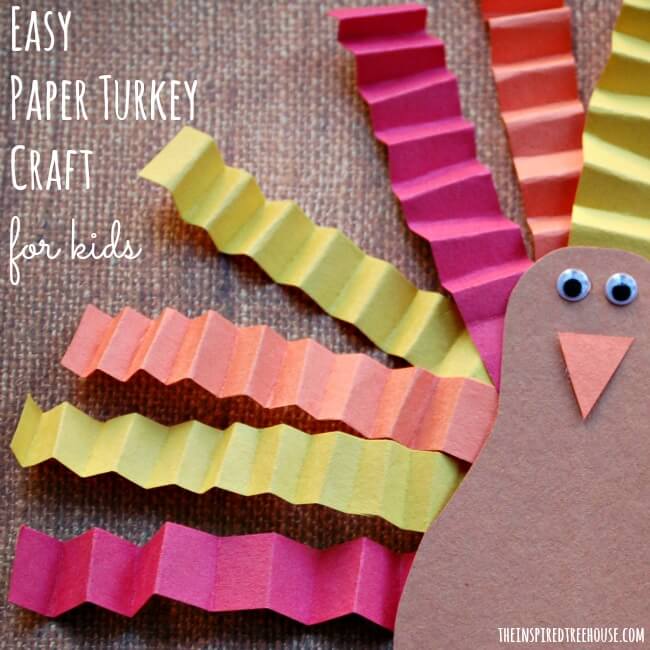 Looking for some turkey activities to add to your preschool thanksgiving activities? Easy Turkey Craft For Kids The Inspired Treehouse