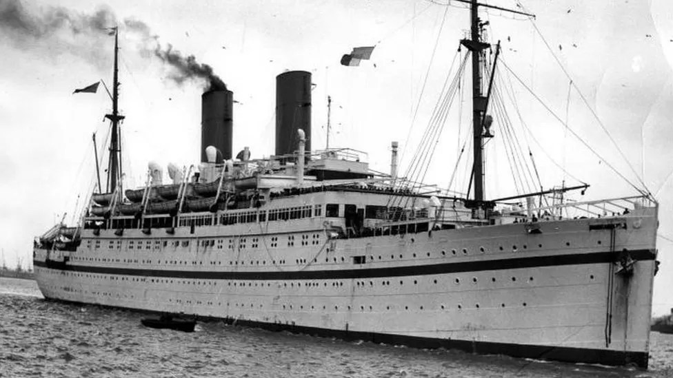The ship Empire Windrush, associated with post-war Caribbean migration to Britain