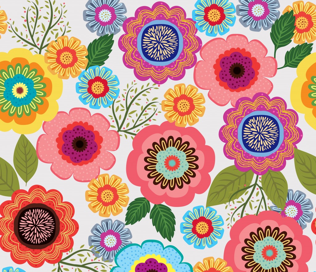 New funny or mystery free features: Flower Pattern jigsaw puzzle in Flowers puzzles on TheJigsawPuzzles.com