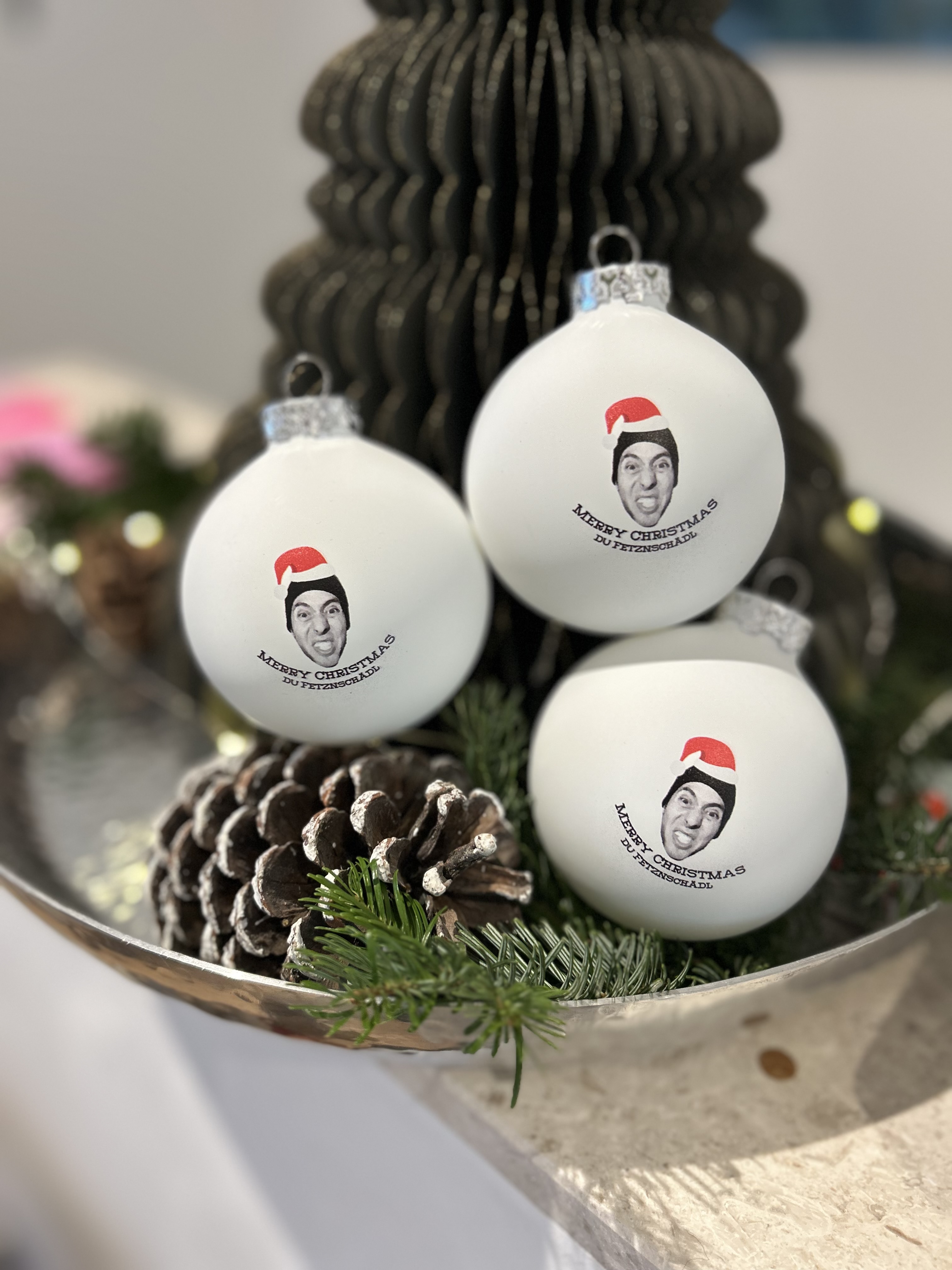 3x Christbaumkugel - Fetznschädl (2 + 1 GRATIS)