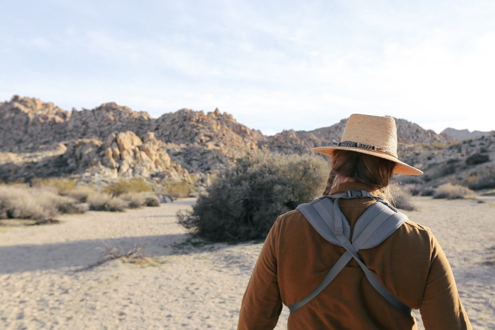 Hiking through Joshua Tree National Park