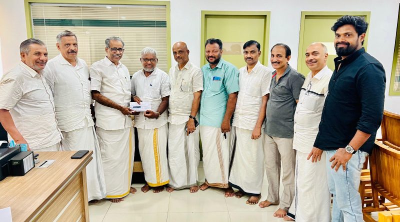 Tabuk KMCC handed over funds to Manjeri CH Centre