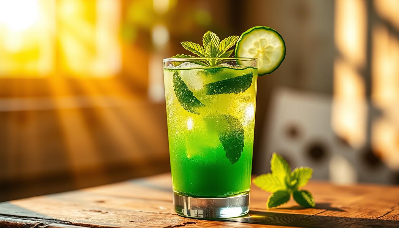 Cucumber Mint Sparkler showcasing vibrant spring flavors