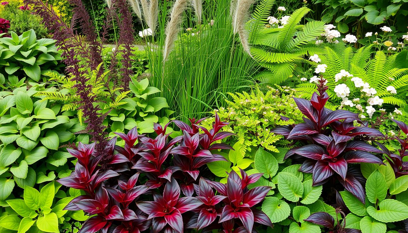 gardening foliage color and shape examples