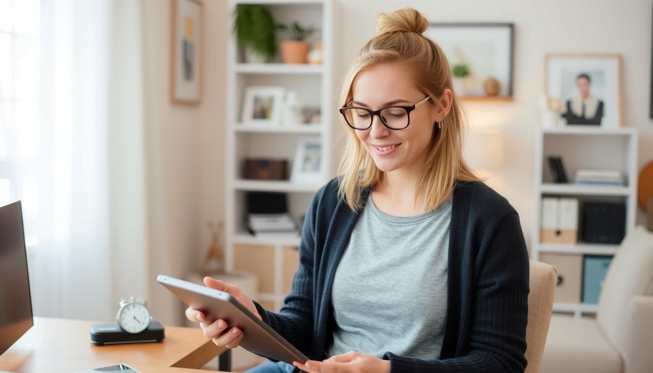 Person implementing balanced technology use after completing their digital detox retreat
