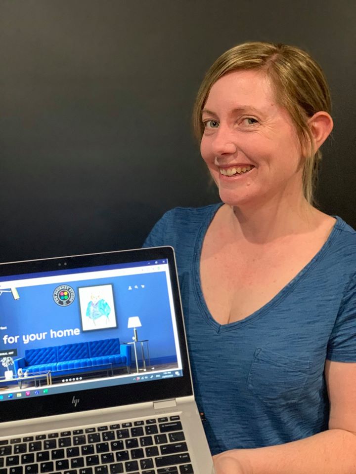 Meg with Computer