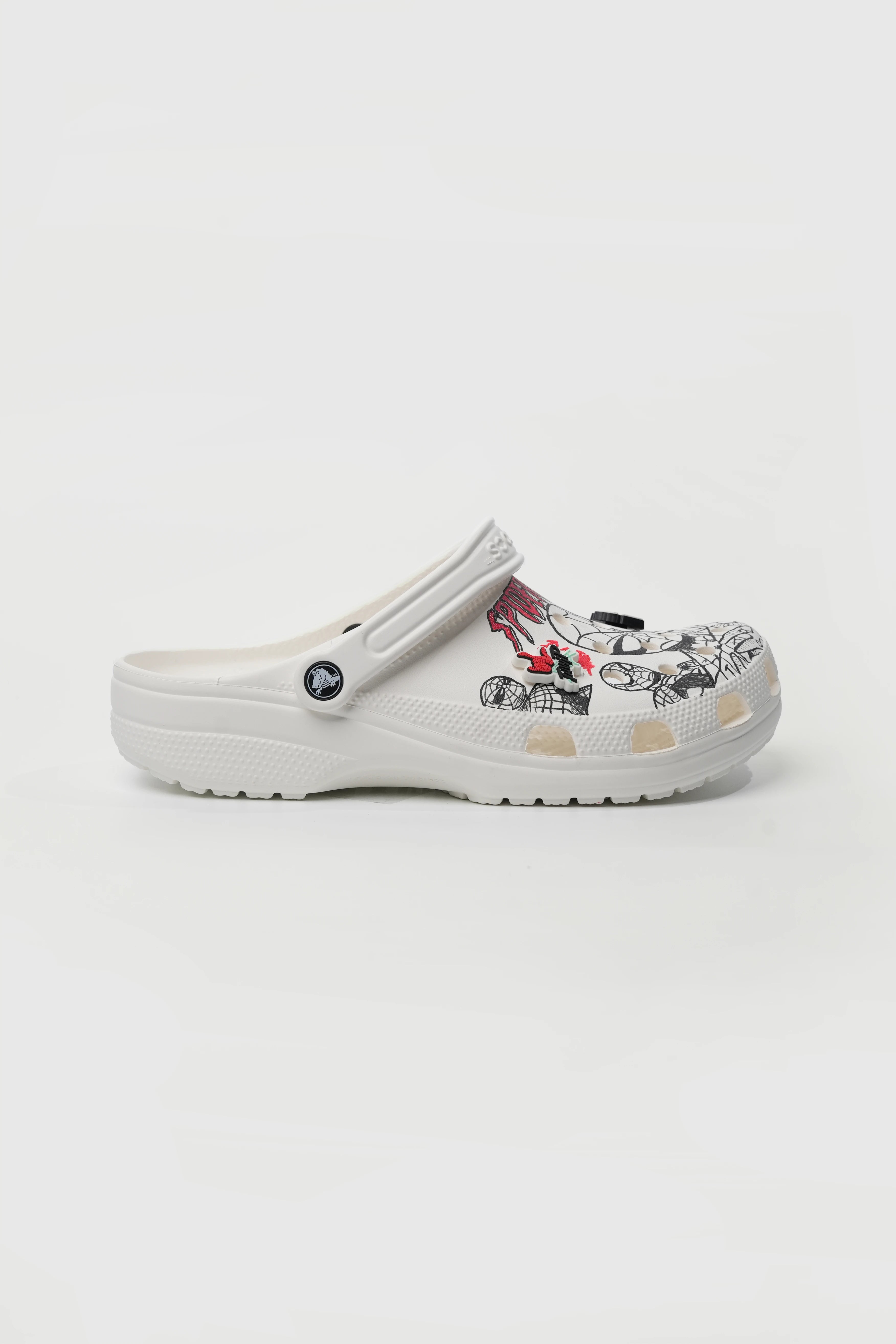 Comic Custom Handmade White Clogs - alternate view