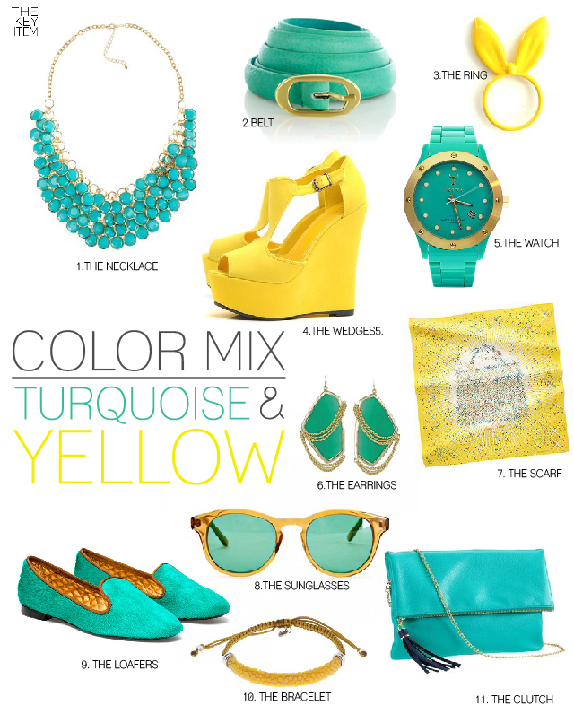 Color Mix Turquoise & Yellow The Key ItemThe Key Item