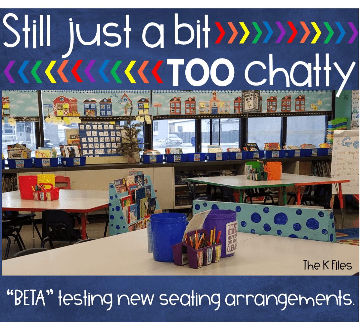 A classroom layout and arrangement that provides organization and behavior management strategies for the the start of the new year and Back To School. Classroom Management hack. Thinking outside the box with your classroom furniture.