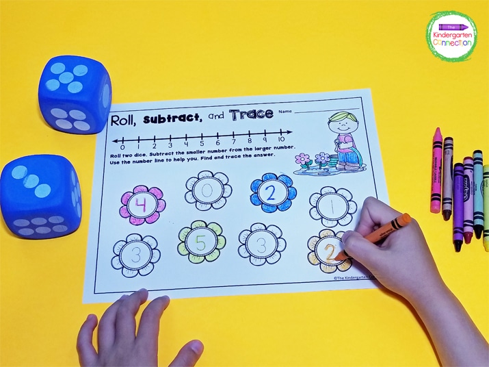 Give them dice to roll and they are ready to play and learn. Roll And Color Dice Math Games The Kindergarten Connection