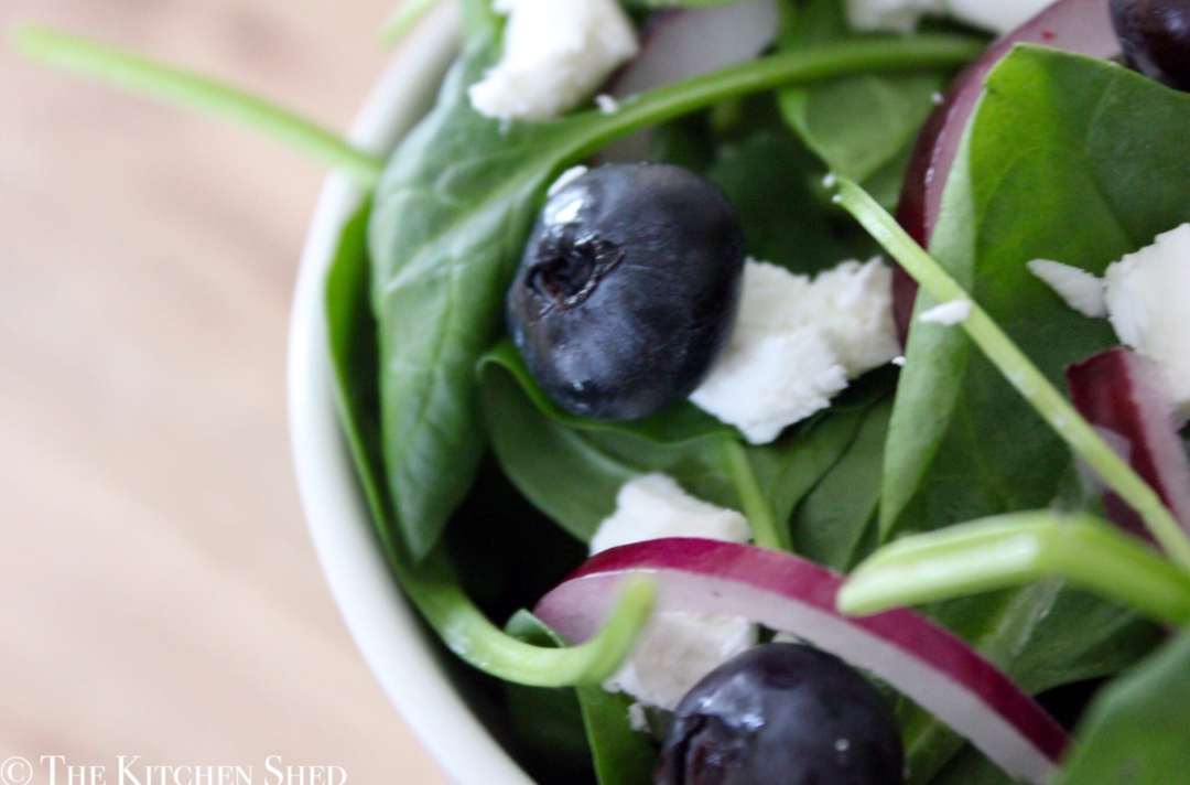 Clean Eating Blueberry Goats Cheese Salad