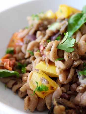 Clean Eating Roasted Veggies & Lentil Pasta