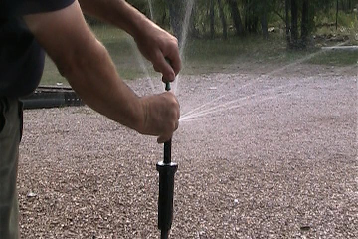 Adjustment: sprinkler head adjustment