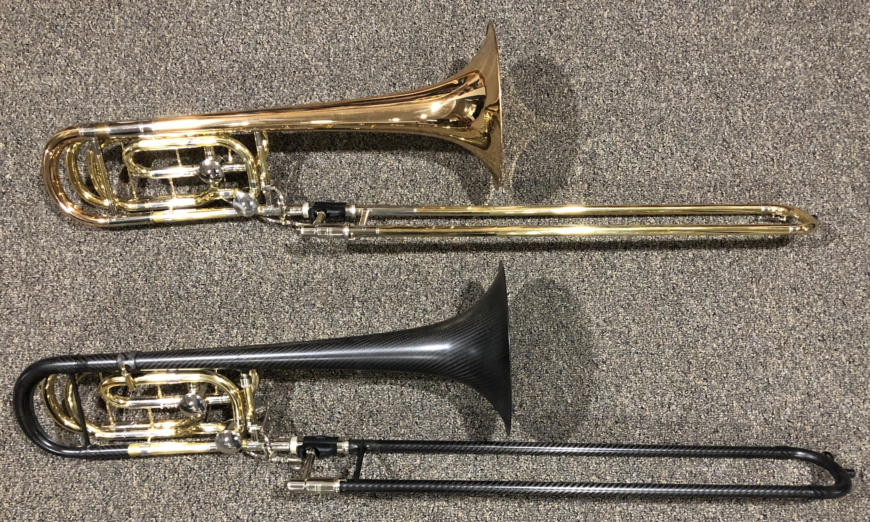 My new carbon fiber bass trombone by Butler Trombones. This is not