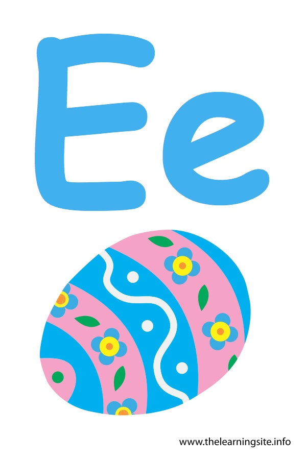 letter e flashcard egg the learning site