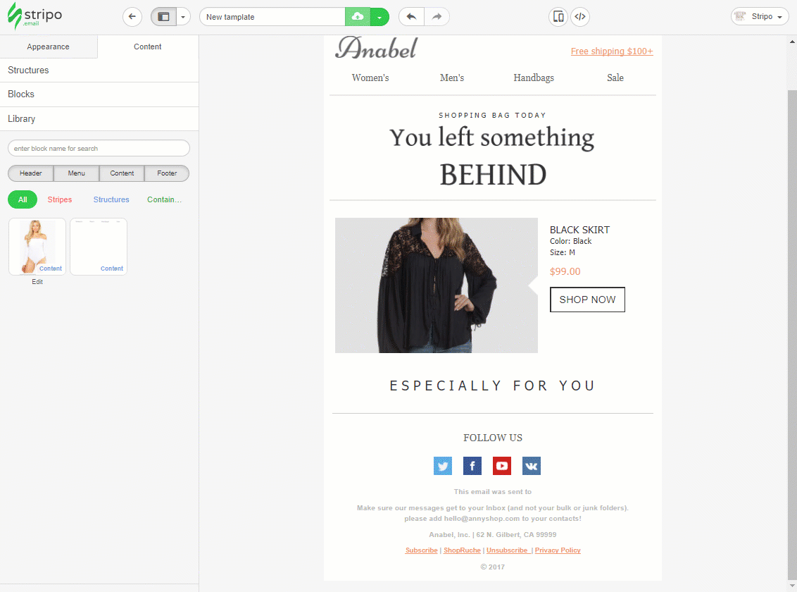 Stripo smart element