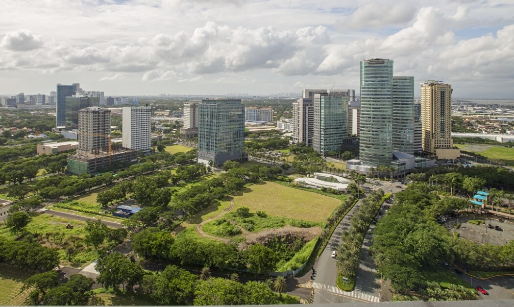Aerial green landscape view surrounding The Levels by Filinvest Alabang development