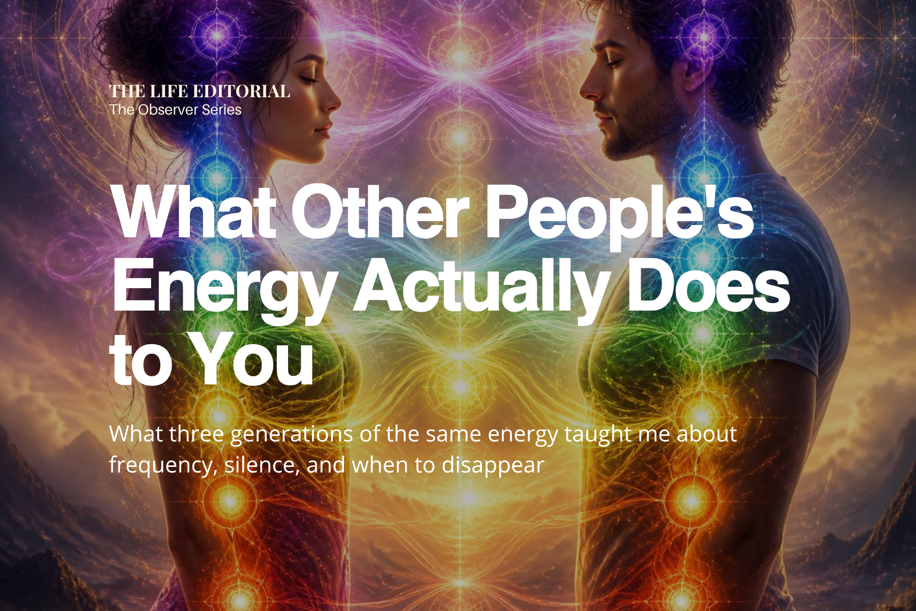 The Observer Series:
What Other People’s Energy Actually Does to You