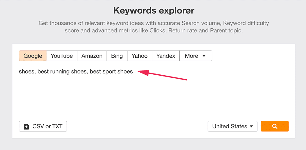 Ahrefs Keyword Explorer