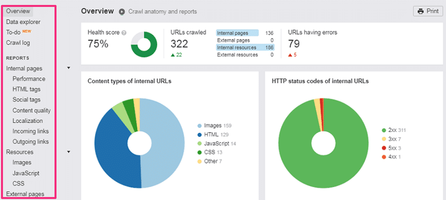 Ahrefs SEO Audit Report