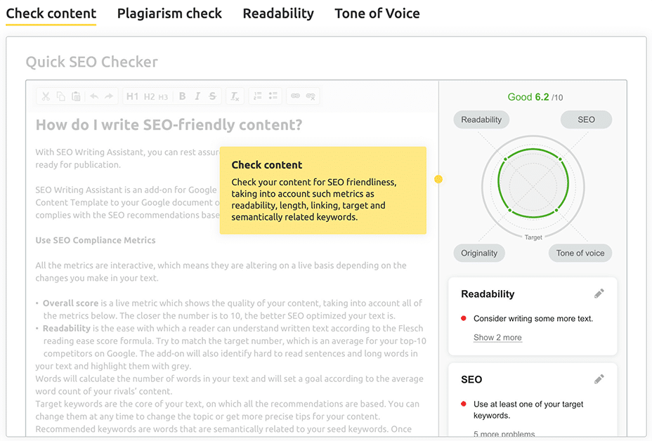 SEO Writing Assistant