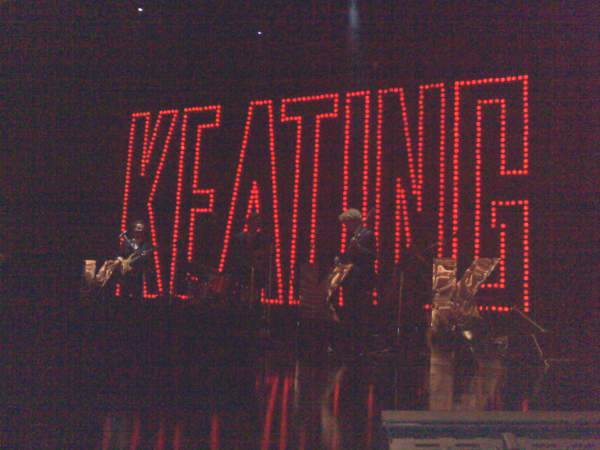 A shot from interval during "Keating - The Musical" at Sydney's Seymour Centre, Australia