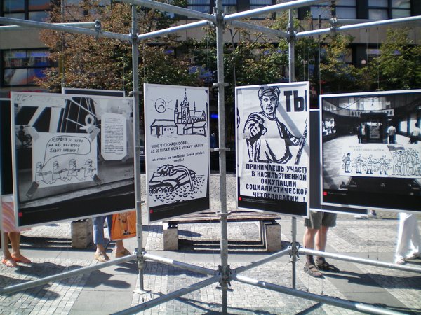 Posters at Prague Spring Anniversary