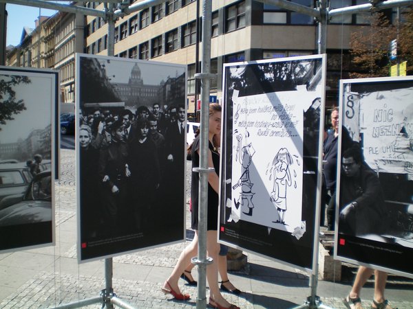 Posters at Prague Spring Anniversary
