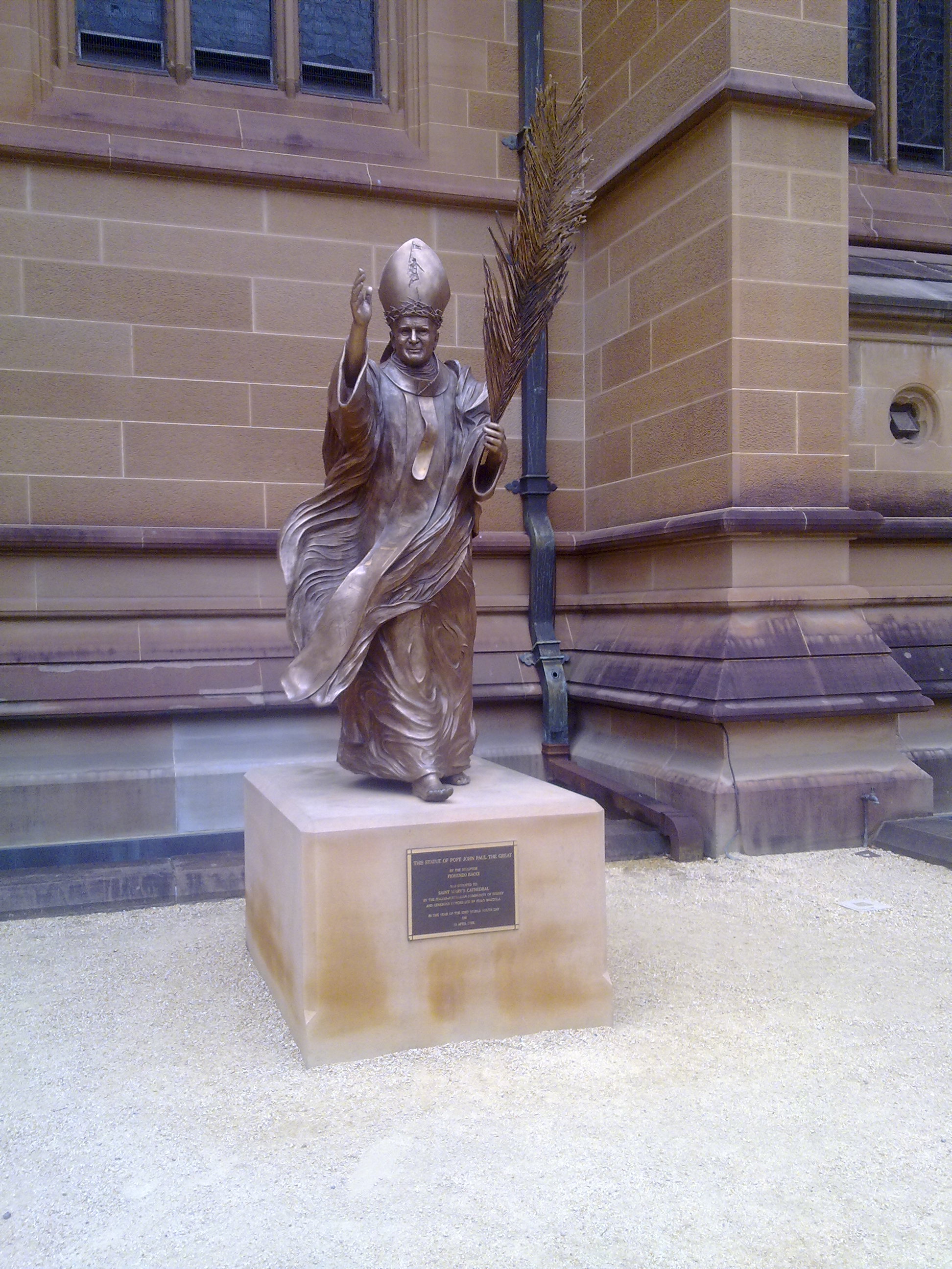 Pope John Paul The Great at St Marys Cathedral in Sydney