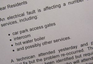 Electrical disturbances in my apartment block