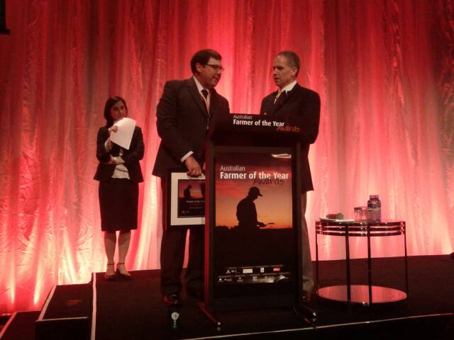 Robert Ruwoldt of Horsham, Victoria, is named Australian Farmer of the Year.