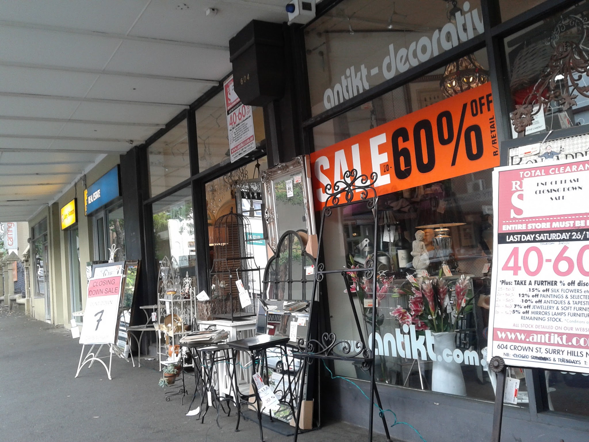The antique shop is closing...