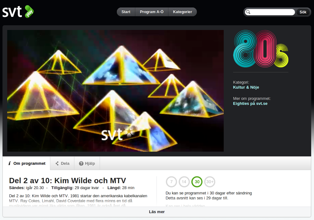 80s on SVTPLAY.SE