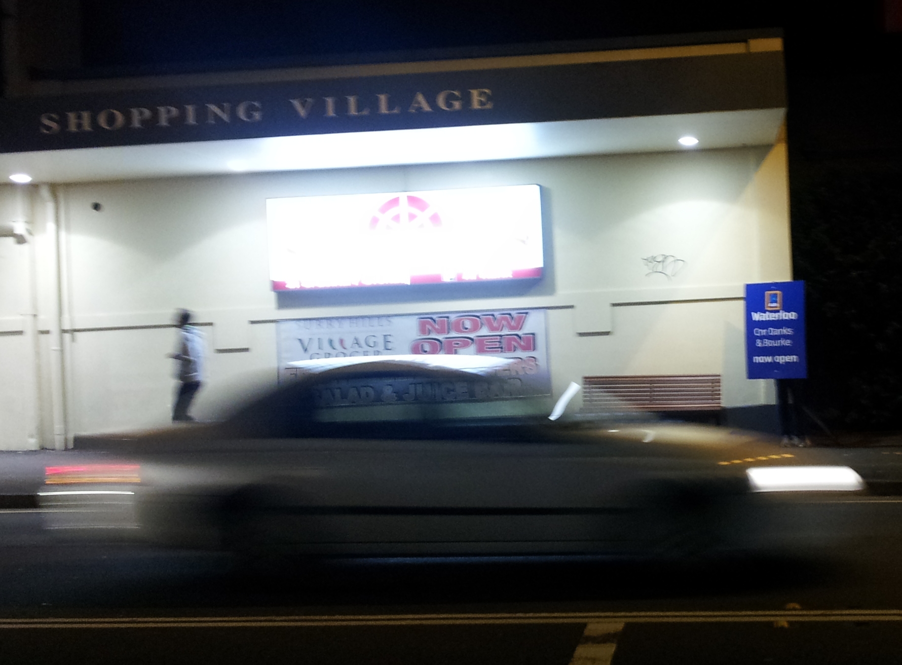 Advertising Aldi outside the Surry Hills Mall