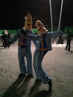 Bananas in Pyjamas at Melodifestivalen