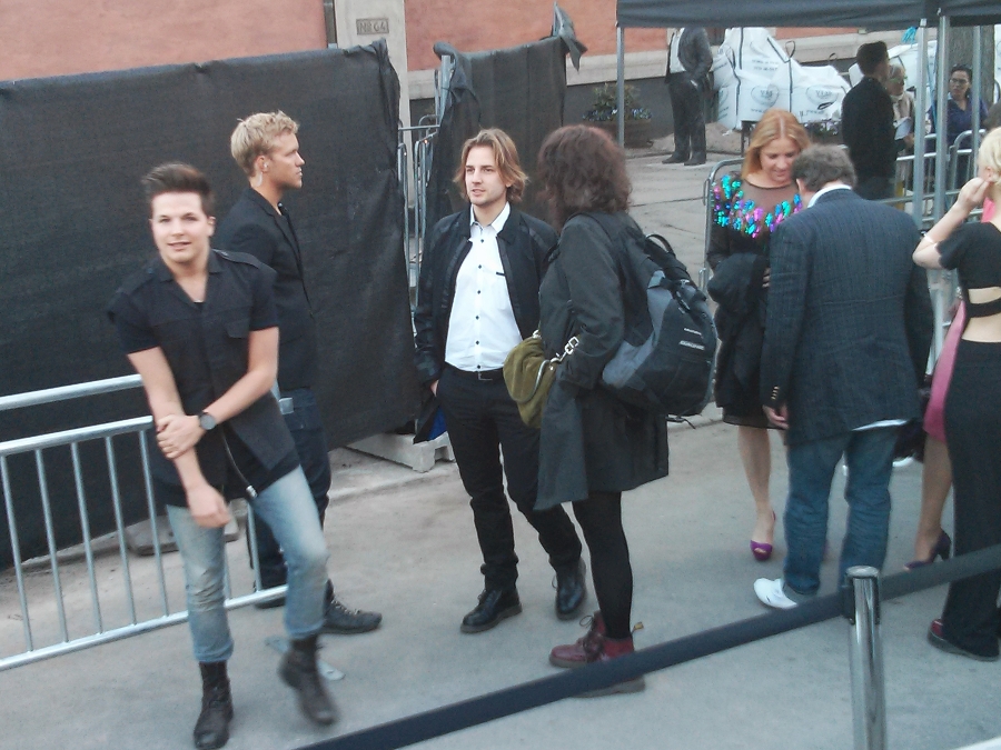 Robin Stjernberg, Martin Rolinski, Shirley Clamp and others at the opening of The ABBA Museum in Stockholm