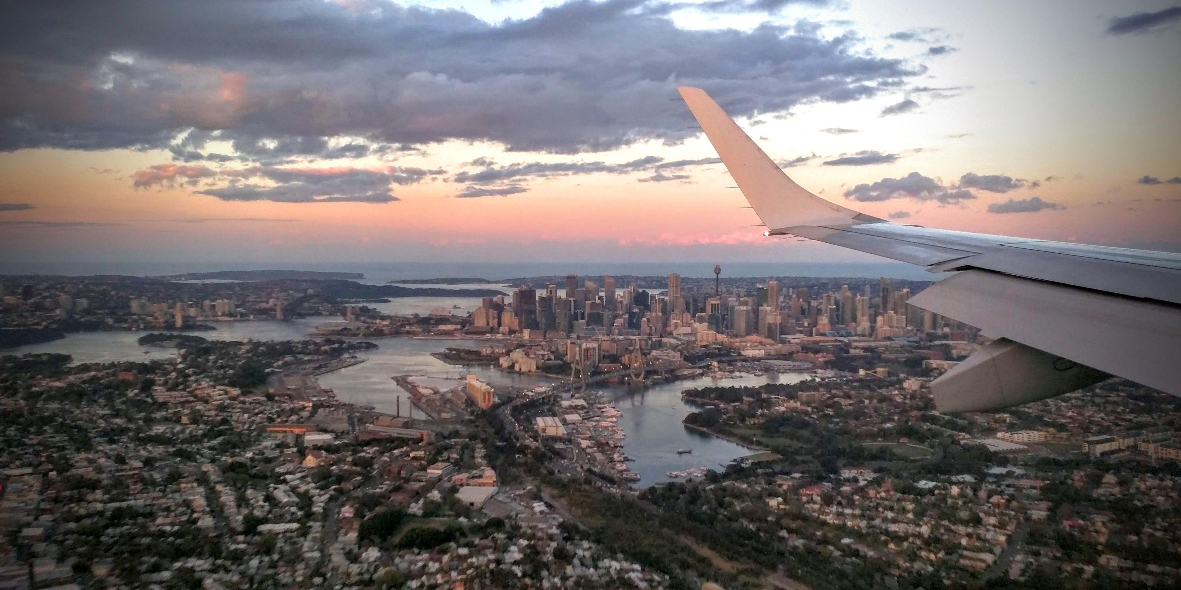 Flying in to Sydney