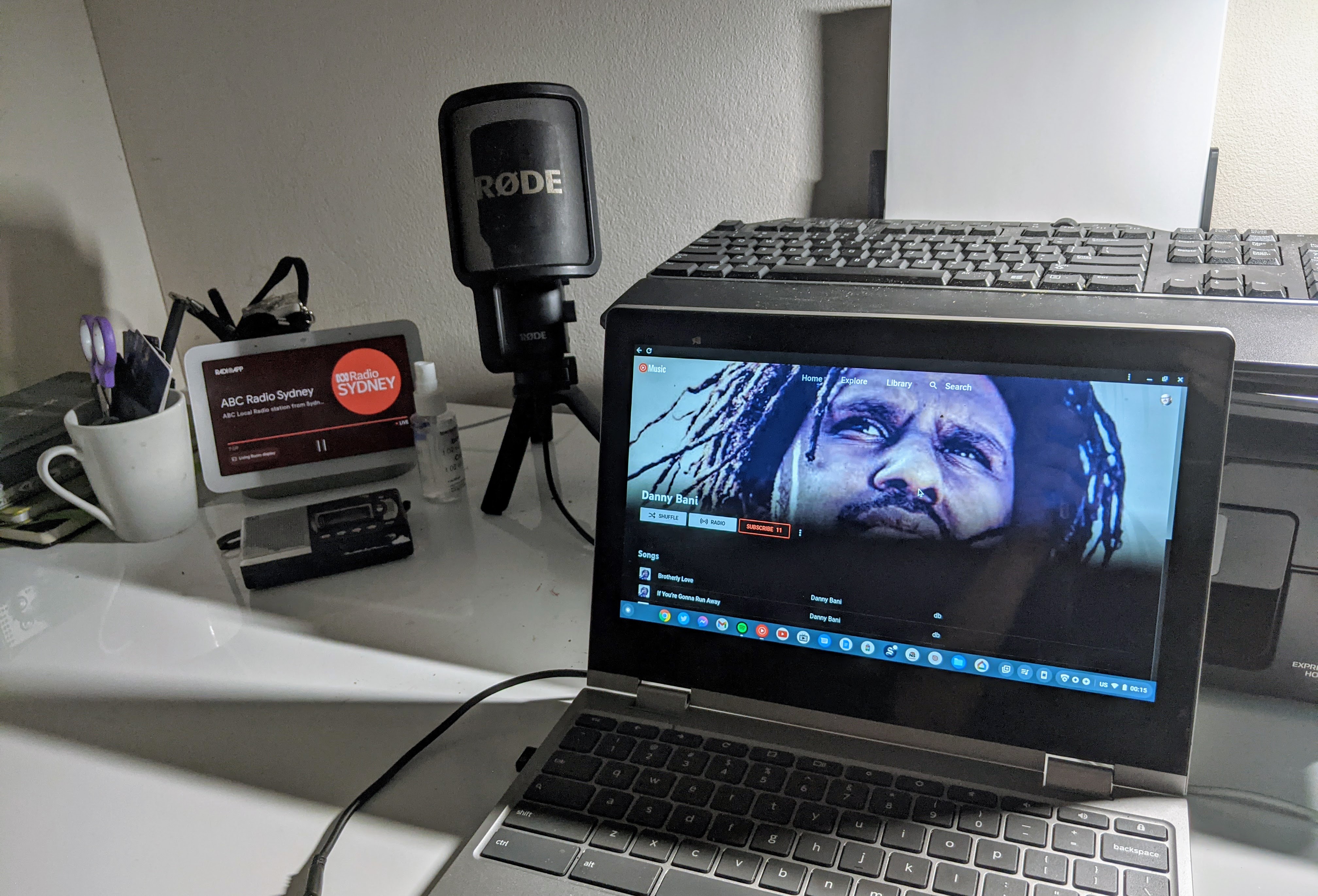 Back in the Sydney “office”