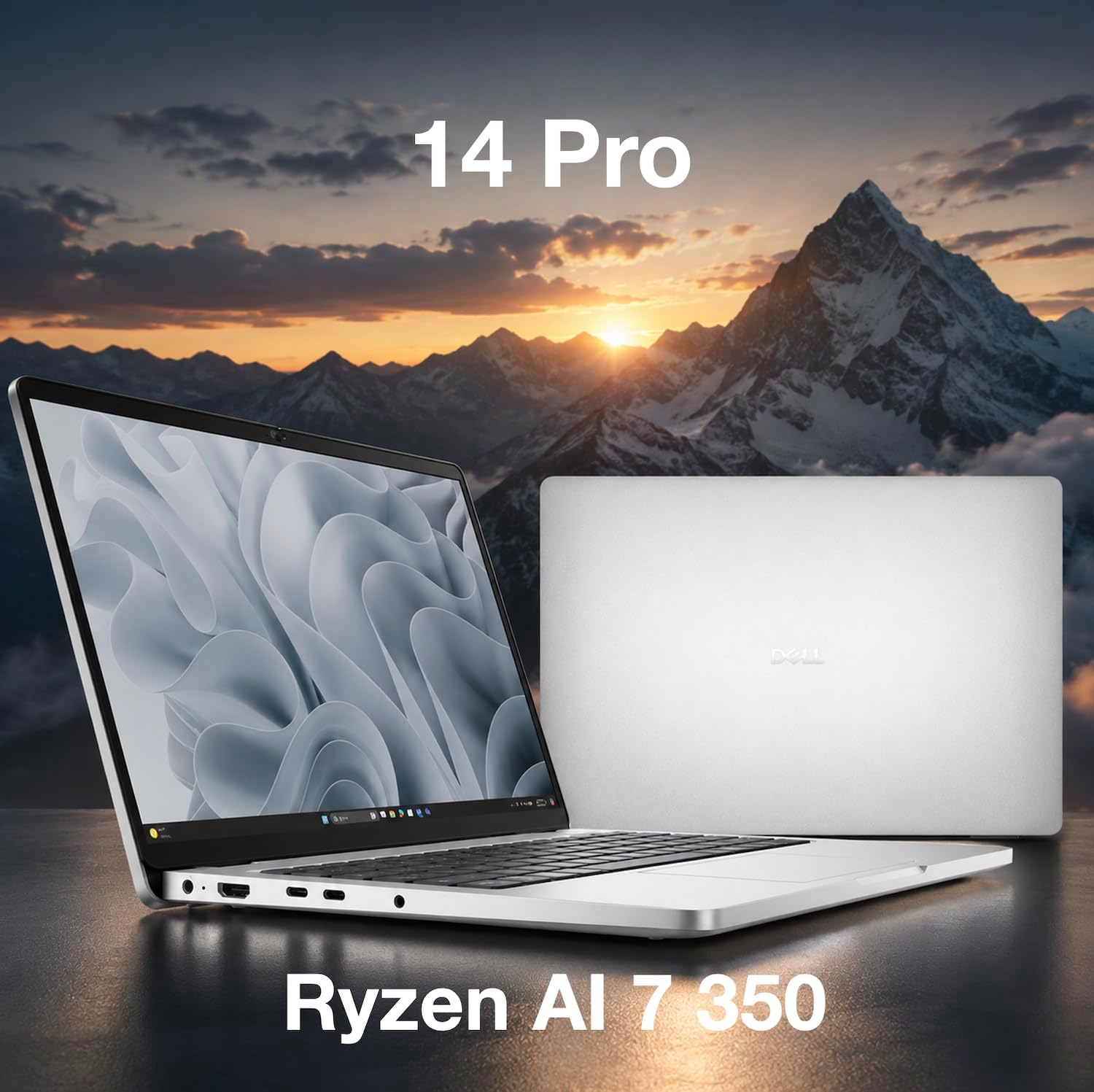 Dell Pro 14 — Ryzen AI 7 350, 32GB, 512GB, Radeon 860M, 14″ FHD+ (Platinum Silver)