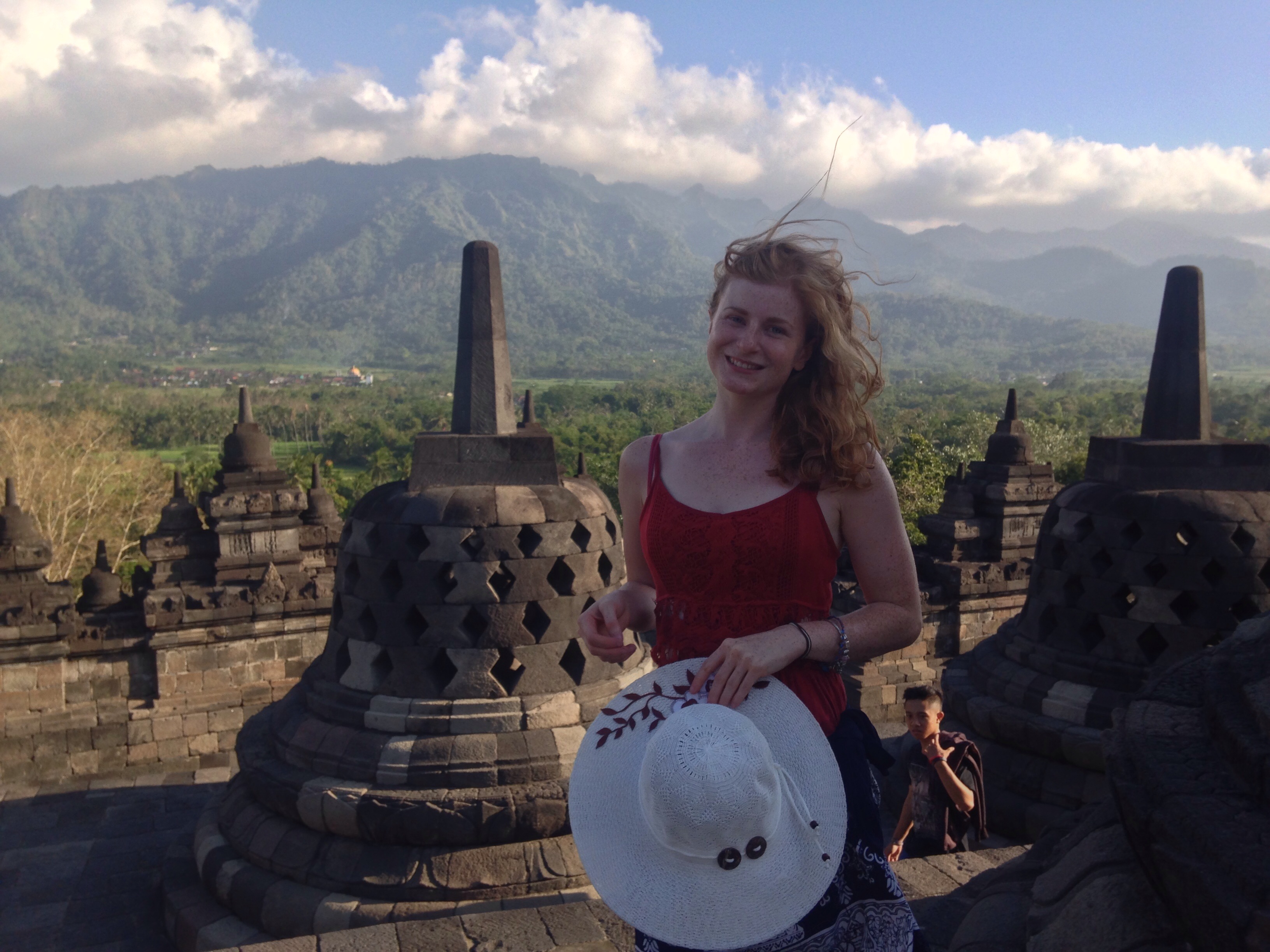 Sarah at Borobudur