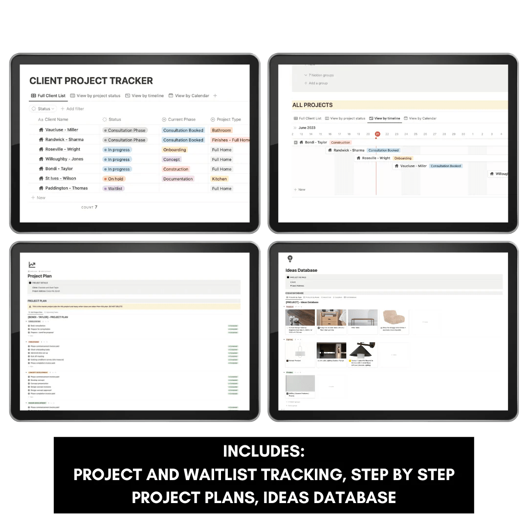 The Client Project Tracker The Little Design Corner