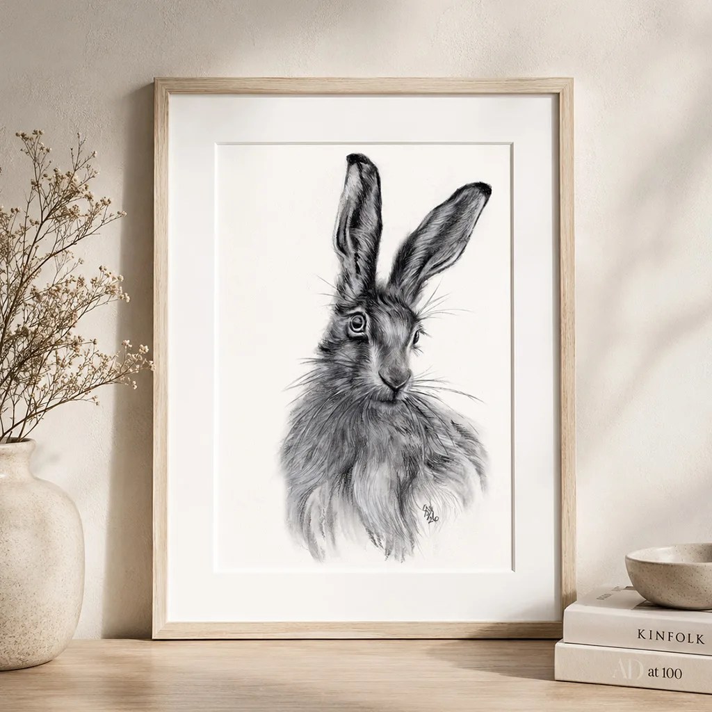Original Charcoal Hare Study