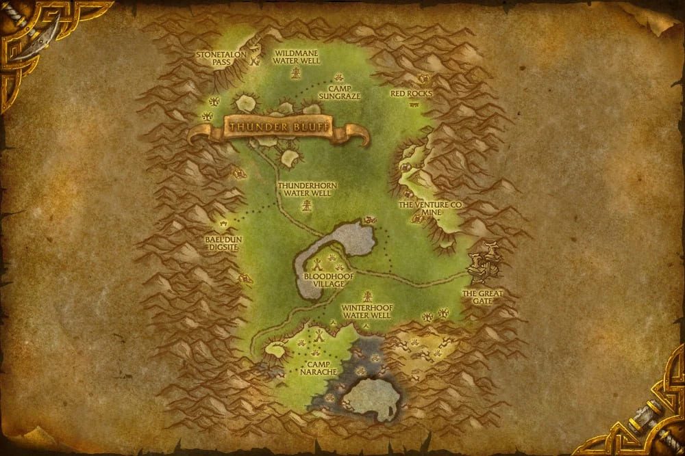 Mulgore Verdant Heartland Of The Tauren The Lore Nerd Mulgore Map 