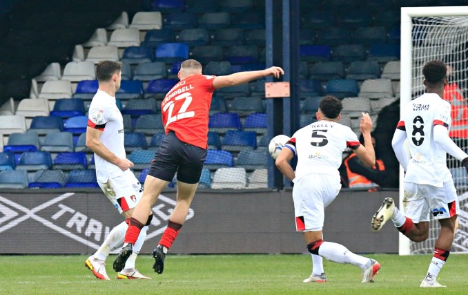 Allan Campbell rifles in his first ever Hatters goal