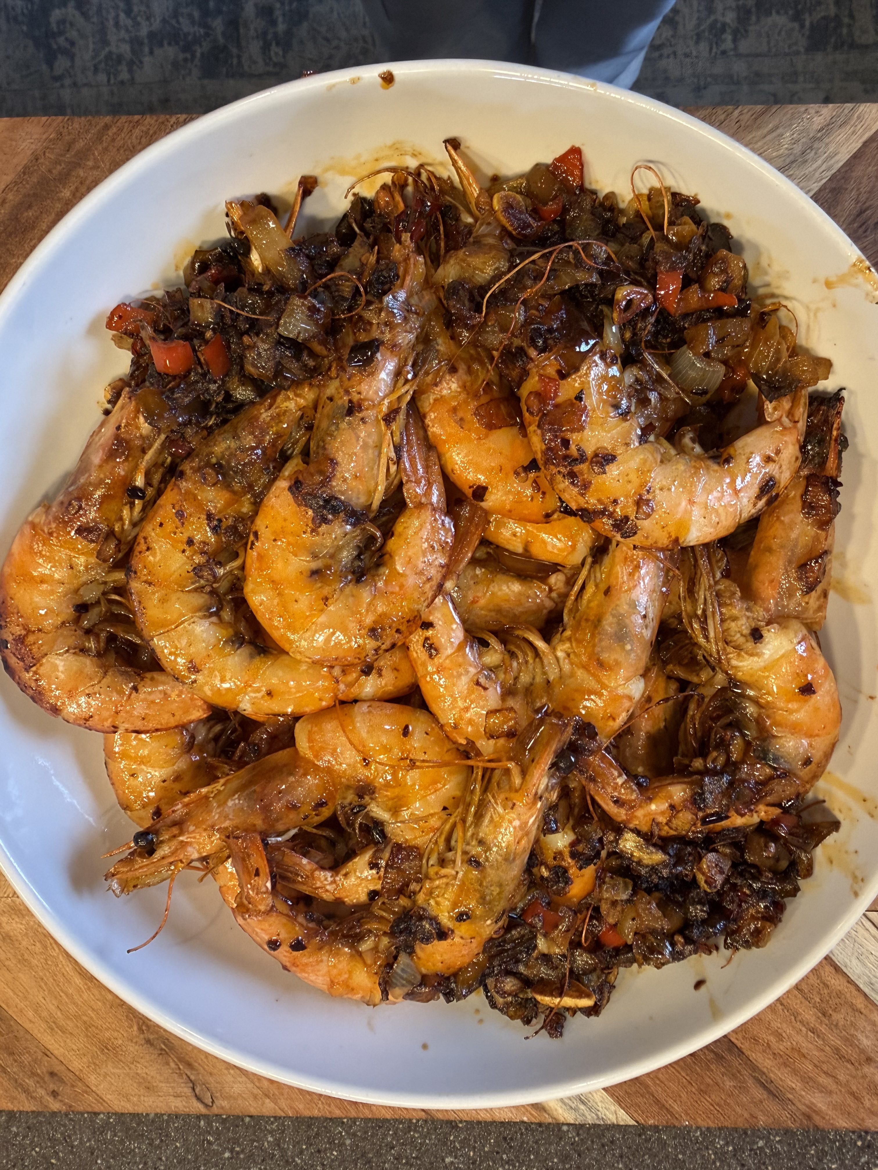 Shrimp on a plate