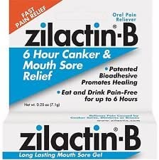 Zilactin B (teens/adults ONLY) – 10% benzocaine canker sore relief