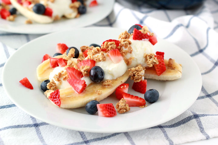 Healthy breakfast banana split: a fun way to start the day - The Many  Little Joys