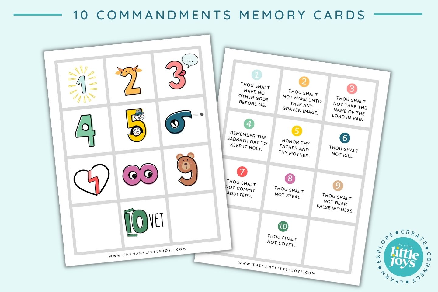 how to teach the ten commandments to kids with a fun simple game the many little joys