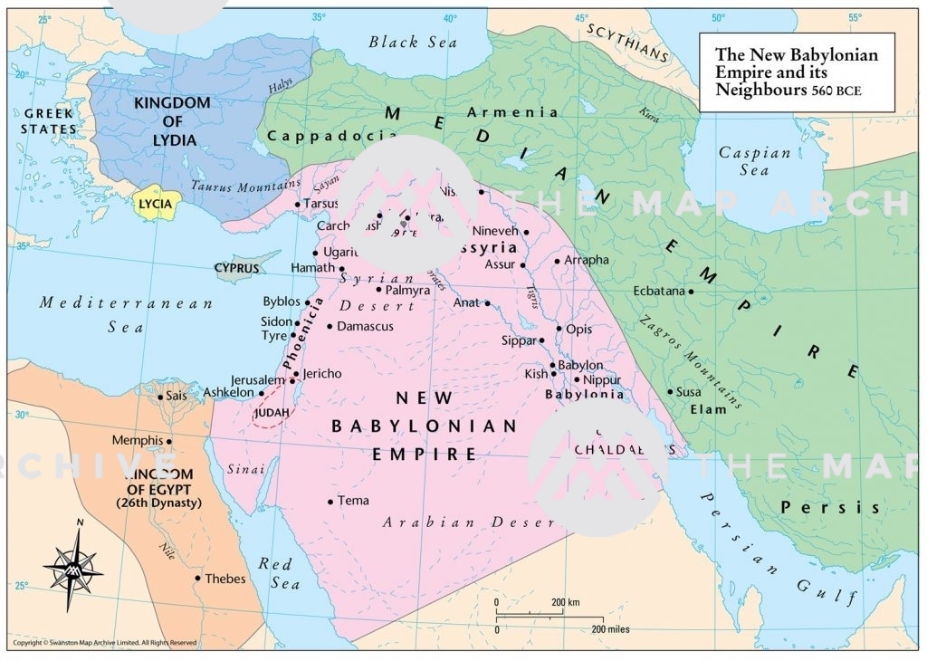 The New Babylonian Empire And Its Neighbours 560 BCE Products Ax01086 1024x730 
